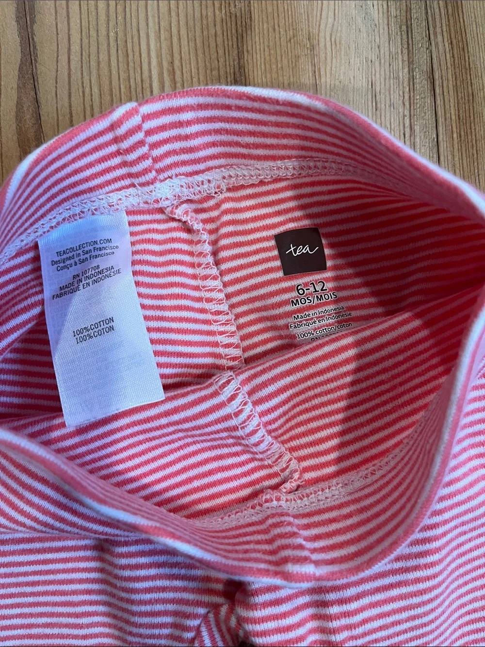 TEA COLLECTION 6-12M Red Stripe Leggings